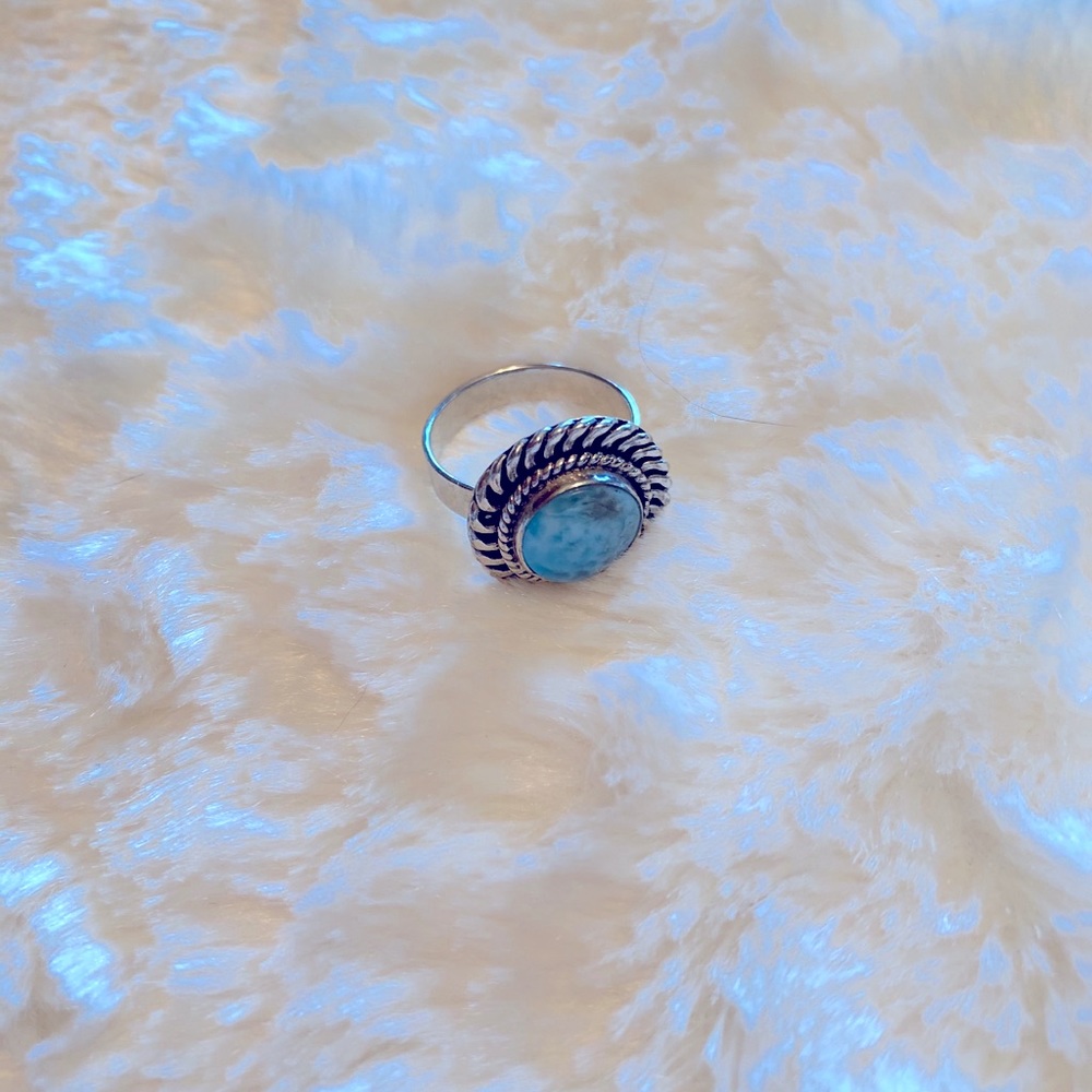💍🆕Amazonite Silver Gemstone Ring 9